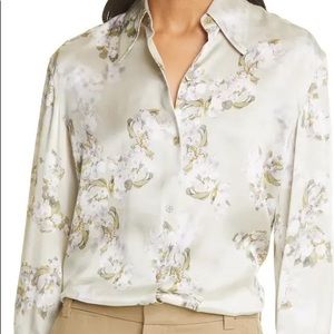 Vince hazy blossom satin top
